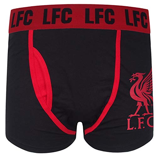 Liverpool FC - Herren Premium-Boxershorts mit Vereinswappen - Offizielles Merchandise - Geschenk für Fußballfans - Schwarz - 1 Stück - L von Liverpool FC