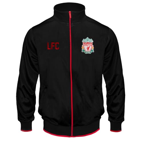 Liverpool FC Herren Retro-Trainingsjacke - 100% Polyester - Schwarz - L von Liverpool FC