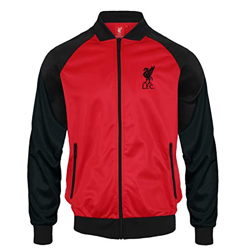 Liverpool FC Herren Retro-Trainingsjacke - Polyester - Schwarz & Rot - L von Liverpool FC