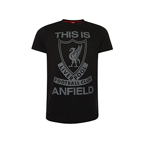 Liverpool FC Herren T-Shirt This Is Anfield, Schwarz/Grau, M von Liverpool FC