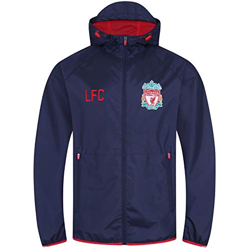 Liverpool FC - Herren Wind- und Regenjacke - Offizielles Merchandise - Dunkelblau - Kapuze mit Schirm - 3XL von Liverpool FC