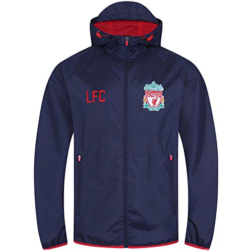 Liverpool FC - Herren Wind- und Regenjacke - Offizielles Merchandise - Dunkelblau - Kapuze mit Schirm - L von Liverpool FC