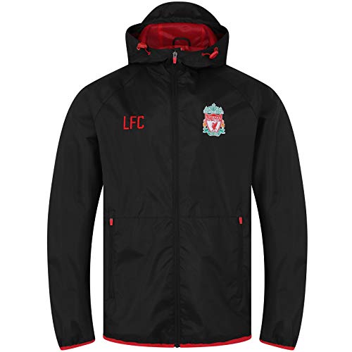 Liverpool FC - Herren Wind- und Regenjacke - Offizielles Merchandise - Schwarz - Kapuze mit Schirm - 3XL von Liverpool FC