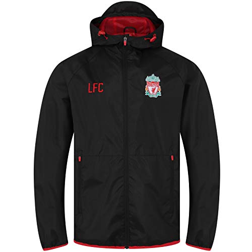 Liverpool FC - Herren Wind- und Regenjacke - Offizielles Merchandise - Schwarz - Kapuze mit Schirm - L von Liverpool FC