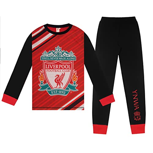 Liverpool FC - Jungen Schlafanzug mit Sublimationsdruck - Offizielles Merchandise - Geschenk für Fußballfans - Rot/Schwarz - 13-14 Jahre von Liverpool FC