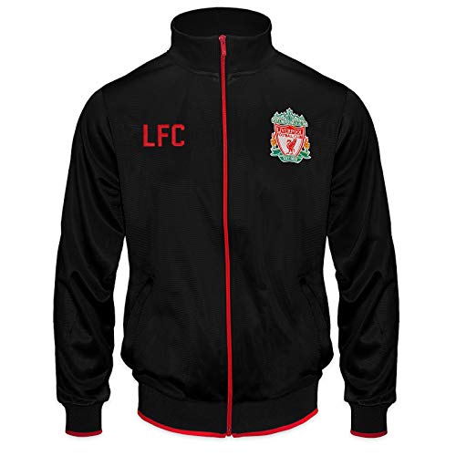 Liverpool FC - Jungen Trainingsjacke im Retro-Design - Offizielles Merchandise - Geschenk für Fußballfans - Schwarz - 4-5 Jahre von Liverpool FC