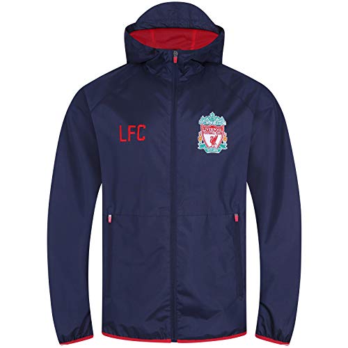 Liverpool FC - Jungen Wind- und Regenjacke - Offizielles Merchandise - Dunkelblau - Kapuze mit Schirm - 8-9 Jahre von Liverpool FC