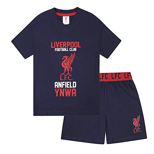 Liverpool FC - Kinder Schlafanzug-Shorty - Offizielles Merchandise - Geschenk für Fußballfans - Dunkelblau - 4-5 Jahre von Liverpool FC