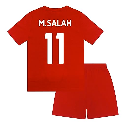 Liverpool FC - Kinder Schlafanzug-Shorty - Offizielles Merchandise - Geschenk für Fußballfans - Rot M.Salah - 8-9 Jahre von Liverpool FC
