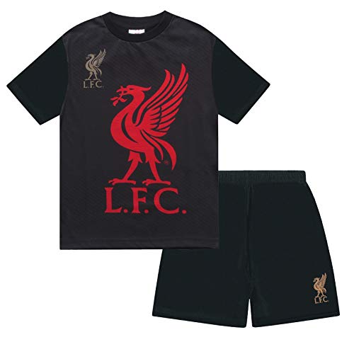 Liverpool FC - Kinder Schlafanzug-Shorty - Offizielles Merchandise - Geschenk für Fußballfans - Schwarz - 4-5 Jahre von Liverpool FC