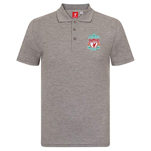 FC Liverpool Herren Polo-Shirt - Wappen - Grau mit Wappen - XL von Liverpool FC