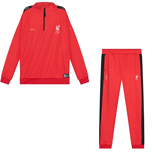 Offizielles FC Liverpool Trainingsanzug für Herren - 22/23 - Size Small (S) - Langarm Liverpool Trainingsjacke und Jogginghose - Fusball Jacke und Hose für Training von Liverpool FC