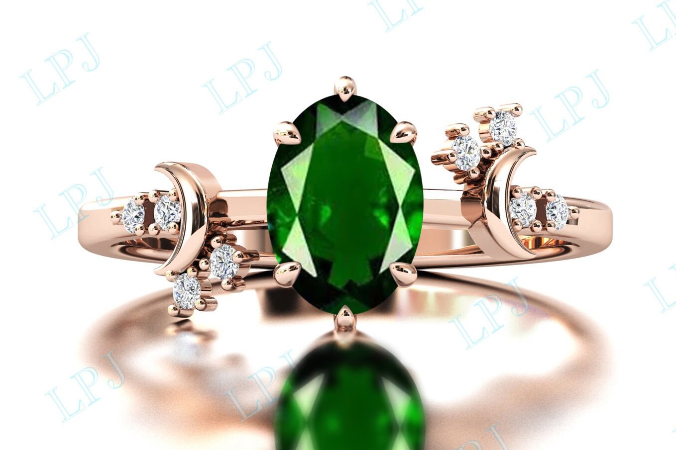 Mond Meines Lebens Chrom Diopside Verlobungsring Roségold Chromdopside Ehering Stil Ring Für Frauen Jahrestag Geschenk Sie von LiverpoolJewelry