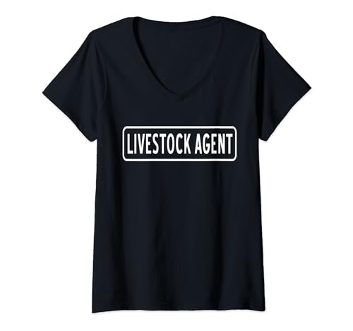 Damen Livestock Agent Cowboy Western Country Pferde für Männer Frauen T-Shirt mit V-Ausschnitt Damen Livestock Agent Cowboy Western Country Pferde für Männer Frauen T-Shirt mit V-Ausschnitt von Livestock Agent Cowboy Western Country -More Here