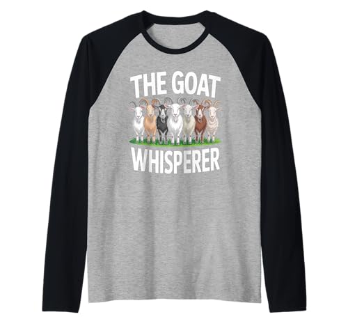 Lustiger Ziegenflüsterer Spruch Bauernhof Tier Humor Frauen Männer Witz Raglan Lustiger Ziegenflüsterer Spruch Bauernhof Tier Humor Frauen Männer Witz Raglan von Livestock Farmer Humor Goat Lover Dad Mom Sarcasm