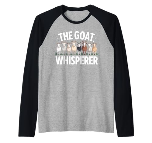 Lustiger Ziegenflüsterer Spruch Bauernhof Tier Humor Frauen Männer Witz Raglan Lustiger Ziegenflüsterer Spruch Bauernhof Tier Humor Frauen Männer Witz Raglan von Livestock Farmer Humor Goat Lover Dad Mom Sarcasm