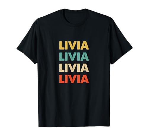 Livia Vorname T-Shirts & Geschenke - Unisex Erwachsene - Livia, Frauen, Teenager - T-Shirt - Schwarz, Mehrfarbig - S - Klassisch - Crew-Ausschnitt - Standardlänge - 100% Polyester Livia Vorname T-Shirts & Geschenke - Unisex Erwachsene - Livia, Frauen, Teenager - T-Shirt - Schwarz, Mehrfarbig - S - Klassisch - Crew-Ausschnitt - Standardlänge - 100% Polyester von Livia Vorname T-Shirts & Geschenke