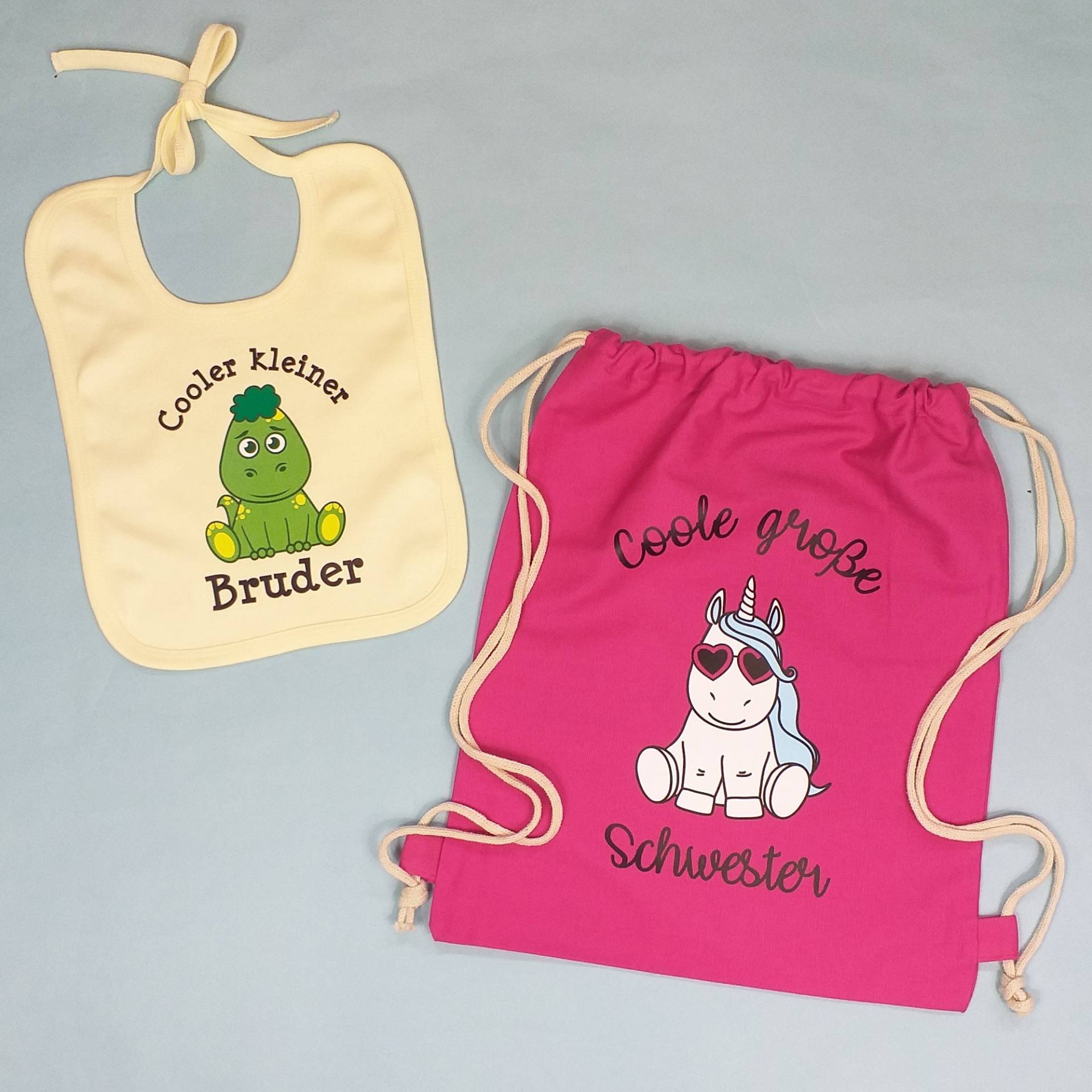 Geburt Geschenk-Set "Große Schwester & Kleiner Bruder" - Babygeschenk von LiviettaShop