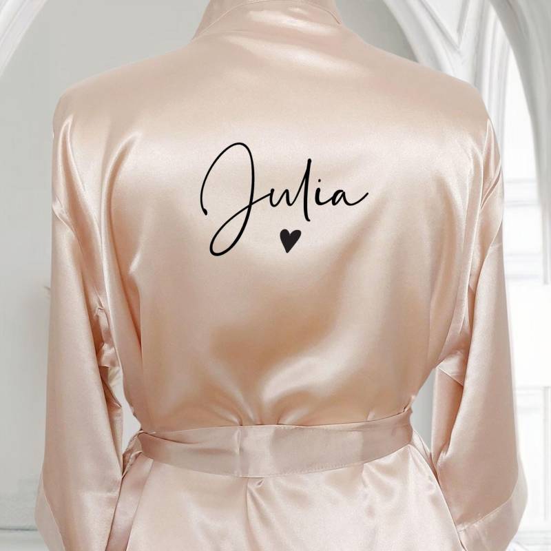 Satin-Kimono - Morgenmantel Mit Namen Personalisiert von LiviettaShop