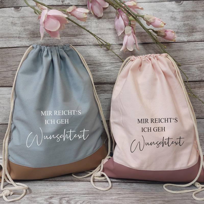 Turnbeutel Mit Spruch "Mir Reichts" Und Wunschtext von LiviettaShop