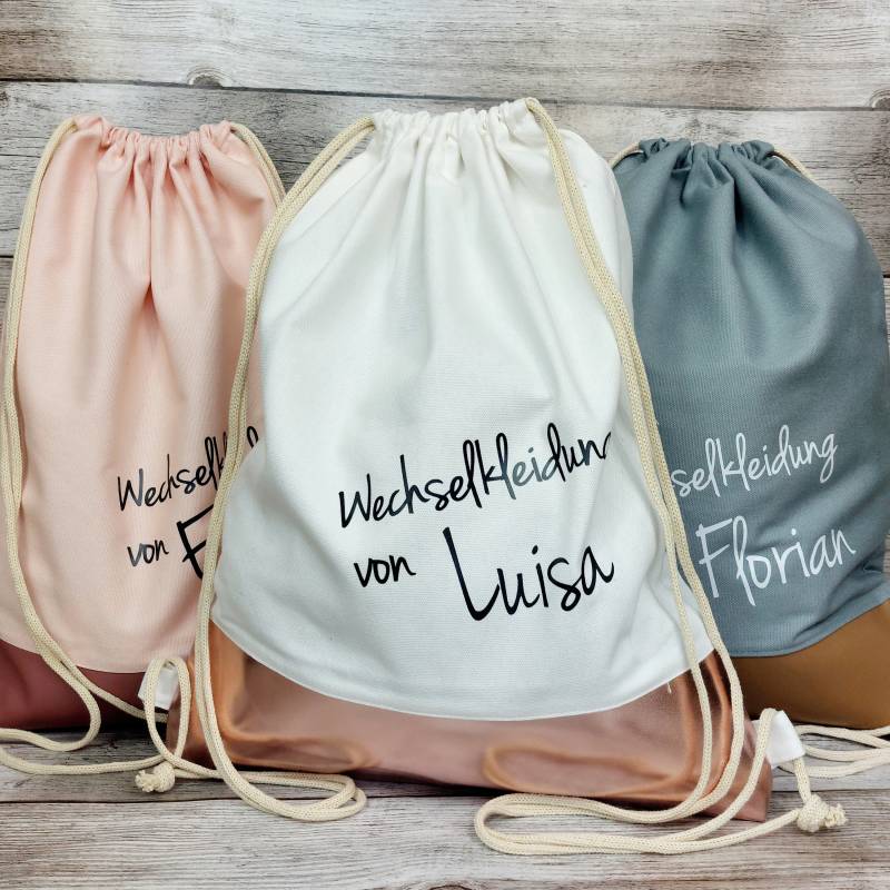 Wechselkleidung - Kita & Kiga Beutel Mit Namen von LiviettaShop