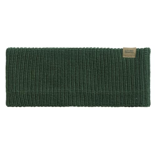 Living Craft - PANDORIA | Damen Winter Gestrickte Stirnband Haarbänder Breite Ohrwärmer Häkeln Elastische Haar-Accessoires (Dark Olive) von Living Crafts