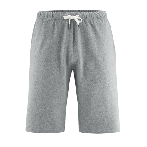 Living Crafts - Charlie | Sweat-Shorts - Bequemer Schnitt, Bio-Baumwolle, Elastischer Bund, Seitentaschen, Doppelnahtsaum (S, Stone Grey) von Living Crafts