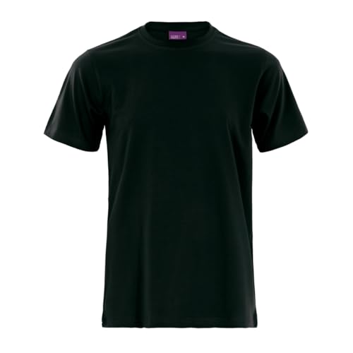 Living Crafts - Clark | T-Shirt - Weiches Single Jersey, Rundhalsausschnitt, Doppelnahtsaum, Kurze Ärmel, essentieller Bestandteil Einer nachhaltigen Herrengarderobe (, Black) von Living Crafts