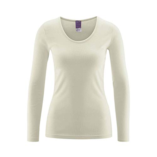 Living Crafts Damen Langarm Unterhemd 4359 aus Bio Baumwolle, Natur Gr. 40/42 von Living Crafts