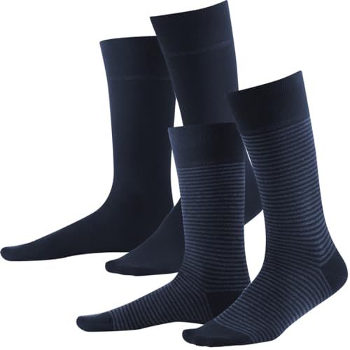 Living Crafts Herren-Strümpfe, 2er-Pack 39/42, dark navy/indigo melange von Living Crafts