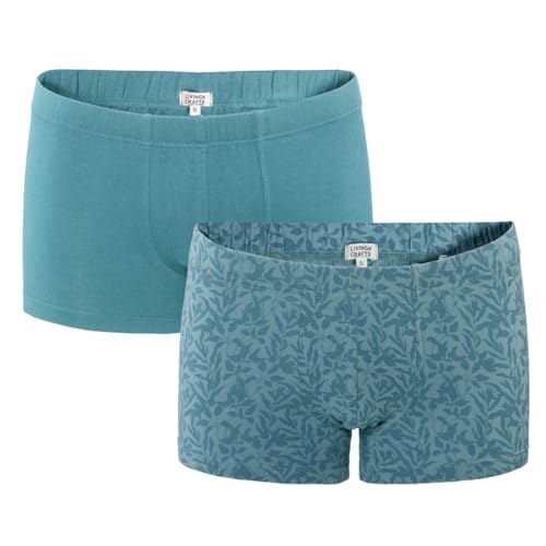 Living Crafts - Hogan | Pants, 2er-Pack - Sportliche Pants, Anliegende Passform, Weiche Säume, Modernes Design, Trendige Farben (XL, Leafs/Reef Waters) von Living Crafts