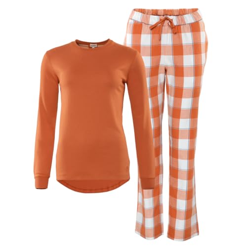 Living Crafts - PETURIA | Schlafanzug - Warmes, weiches Flanell und sanftes Interlock-Material, ideal für Wintertage und -nächte (40, Cozy Check) von Living Crafts