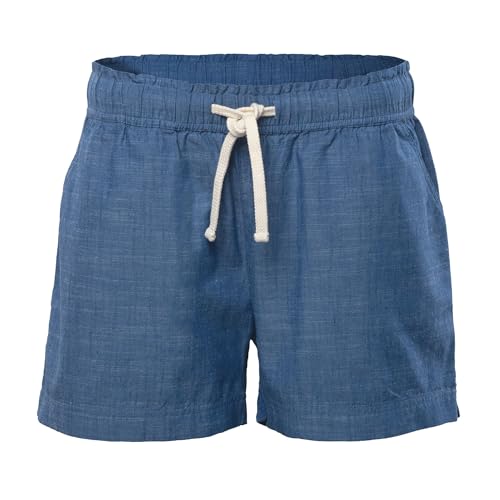 Living Crafts - REEZA | Kurze Hose Damen Sommer Shorts im Denim-Look, Baumwolle kurz mit elastischem Bund und Bindeband, Jogginghose, Sweatshorts, Sommerhose fur Frauen von Living Crafts