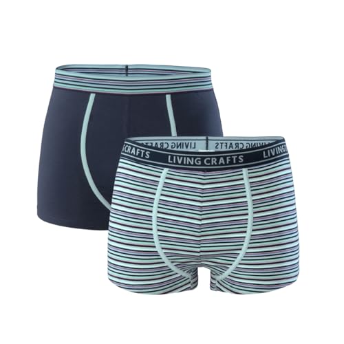 Living Crafts - Richard | Boxer-Shorts, 2er Pack - Hergestellt aus sanfter Bio-Baumwolle & Elasthan, für eine einzigartige und Bequeme Passform. Mit angenehm breitem elastischen Bund. Living Crafts - Richard | Boxer-Shorts, 2er Pack - Hergestellt aus sanfter Bio-Baumwolle & Elasthan, für eine einzigartige und Bequeme Passform. Mit angenehm breitem elastischen Bund. von Living Crafts