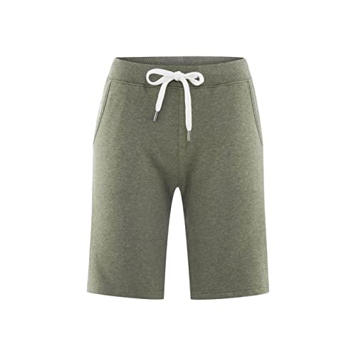 Living Crafts - INA | Shorts - Bequeme Bio-Baumwoll-Sweatshorts mit Elastischem Bund und Seitententaschen (M, Oregano) von Living Crafts