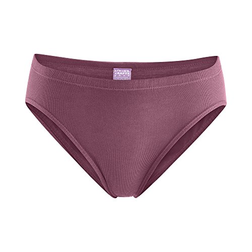 Living Crafts - Josefine | Tanga-Slip - Hochqualität, Komfortabel, Bio-Baumwolle, ohne Seitennähte, elastisches Band (44/46, Dark Rose) von Living Crafts