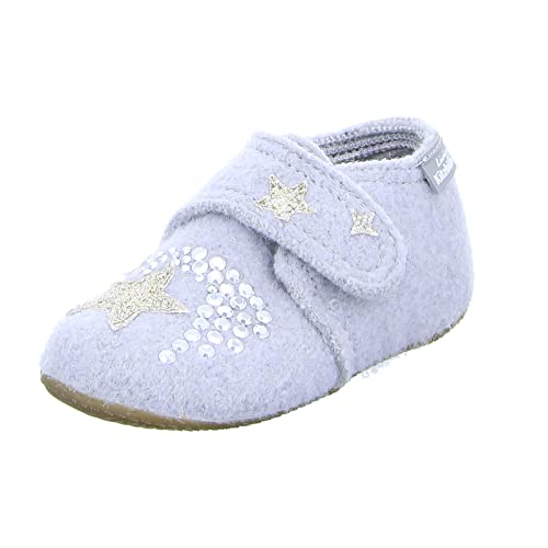 Living Kitzbühel Baby-Mädchen Babyklett. Einhorn Hausschuhe, Grau (Hellgrau 620), 23 EU von Living Kitzbühel