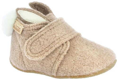 Living Kitzbühel Babyklett Hase mit Ohren Timeless Taupe Größe EU 25 von Living Kitzbühel