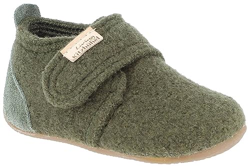 Living Kitzbühel Babyklett. Velourlederkappe Moos Größe EU 22 von Living Kitzbühel