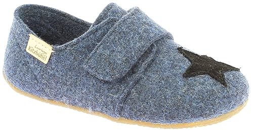 Living Kitzbühel Babyklettschuh Filz unifarben Hausschuh, Midnight Navy, 24 EU von Living Kitzbühel