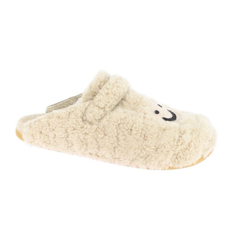 Living Kitzbühel Clog Smile Premium (Lammfell, mit Fussbett) oat milk weiss Damen Hausschuh von Living Kitzbühel