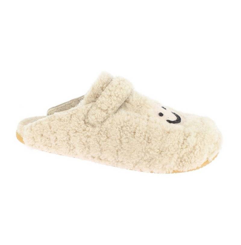 Living Kitzbühel Clog Smile Premium (Lammfell, mit Fussbett) oat milk weiss Damen Hausschuh von Living Kitzbühel