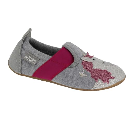 Living Kitzbühel - Einhornzauber - Hausschuh (32 EU Hellgrau) von Living Kitzbühel