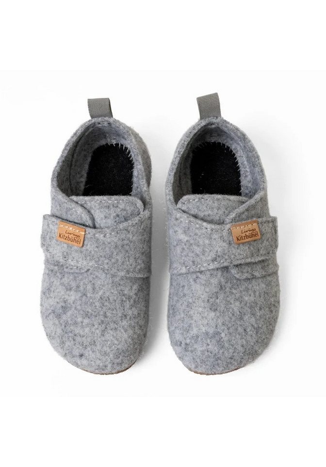 Living Kitzbühel Franzi Filz Unifarben Kids hellgrau Kinder (31-35) Hausschuh von Living Kitzbühel