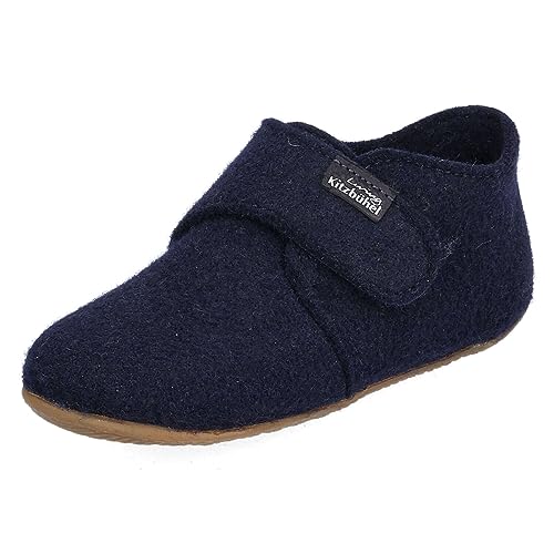 Living Kitzbühel Babyklettschuh Filz unifarben Nachtblau Größe EU 22 von Living Kitzbühel