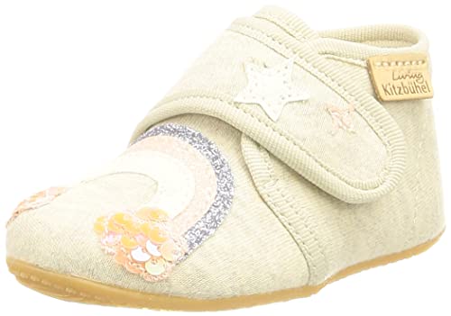 Living Kitzbühel Jungen Mädchen Babyklett. Einhorn&Regenbogen Hausschuh, Natur, 21 EU von Living Kitzbühel