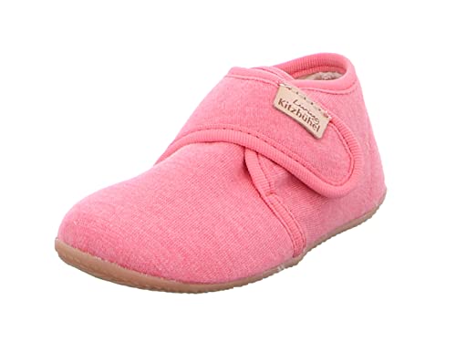 Living Kitzbühel Jungen Mädchen Babyklett. Jersey unifarben Hausschuh, Flamingo, 20 EU von Living Kitzbühel