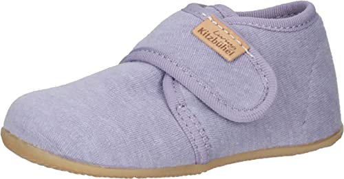 Living Kitzbühel Jungen Mädchen Babyklett. Jersey unifarben Hausschuh, lila, 22 EU von Living Kitzbühel