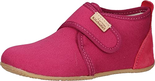 Living Kitzbühel Jungen Mädchen Babyklett. unifarben Hausschuh, Fuchsia, 19 EU von Living Kitzbühel