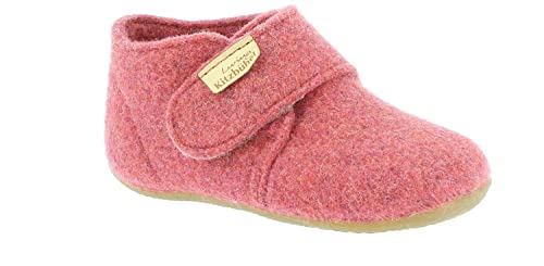 Living Kitzbühel Jungen Mädchen Babyklettschuh Filz unifarben Hausschuh, Antico Rosso, 18 EU von Living Kitzbühel